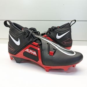 Nike Alpha Menace Pro 3 Black University Red Football cleats size Men's 10.5